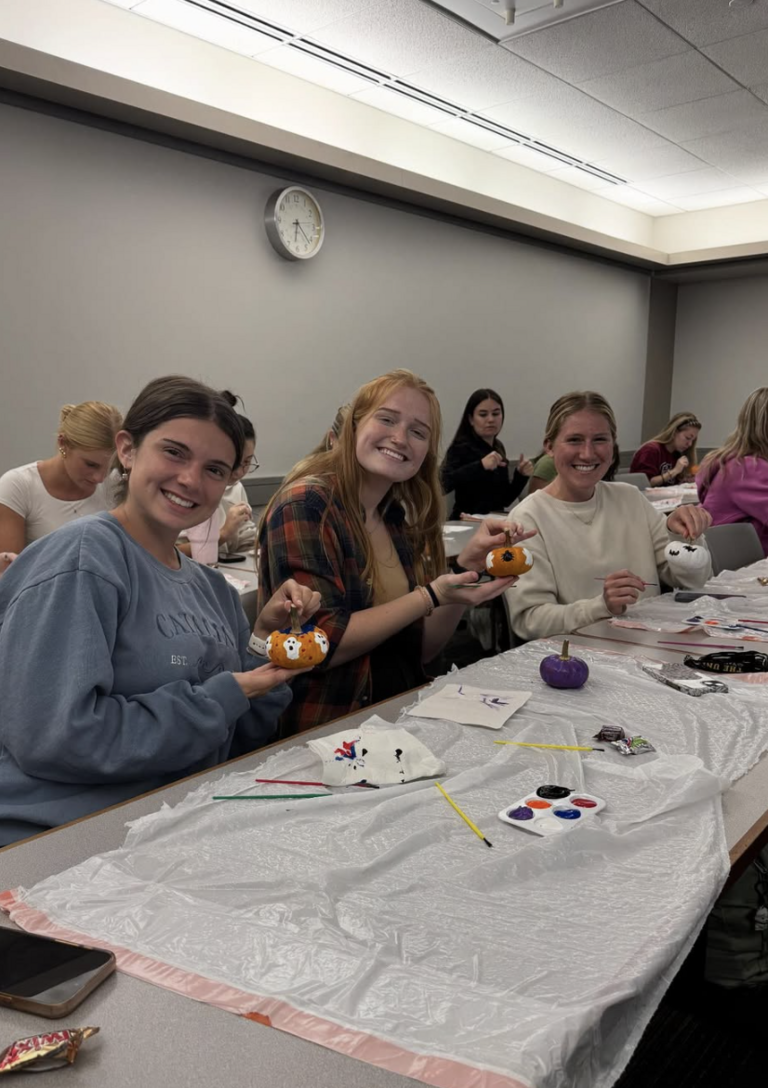 SHRM event with pumpkins